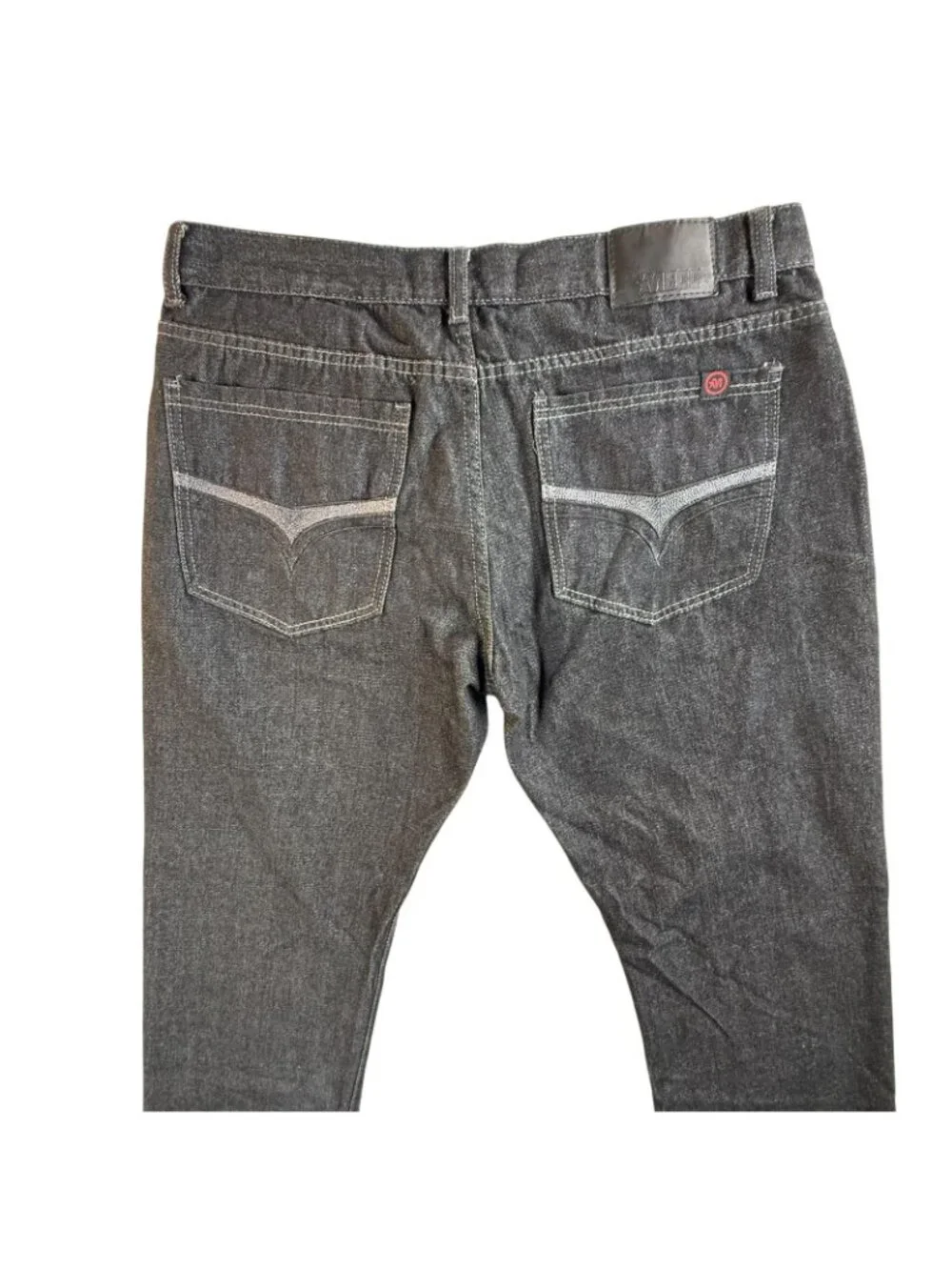 Mecca Jeans Mens 38x32 Black Regular Straight Denim Pants Casual Streetwear Y2K